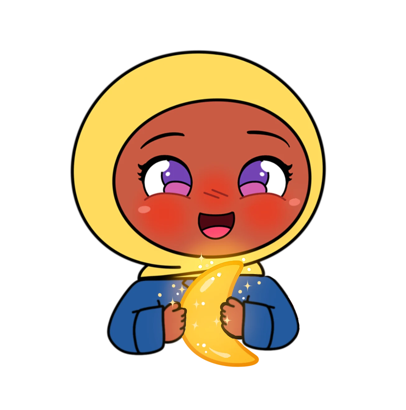 Luna holding a moon